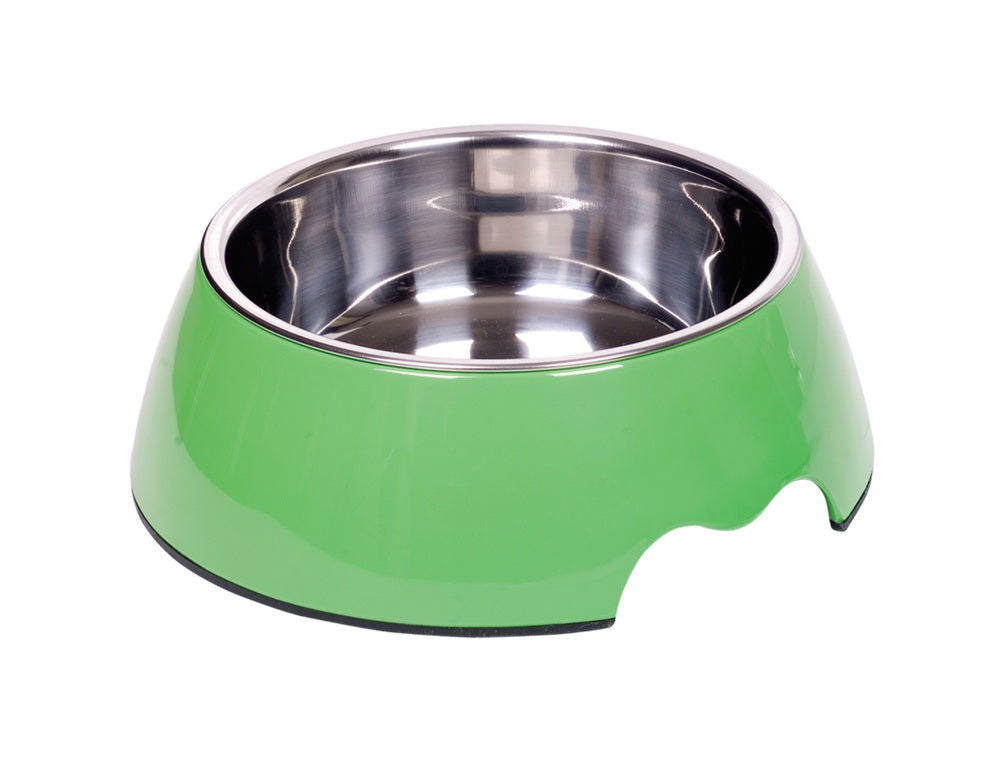 73483-03 NOBBY Dog Melamine bowl "NOBLY" green L: 22 x 7,5 cm, 700 ml -  - PetsOffice