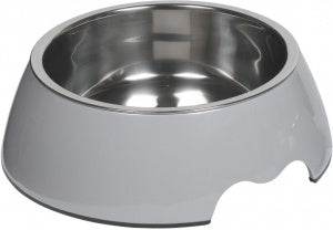 73483-17 NOBBY Dog Melamine bowl "NOBLY" light grey L: 22 x 7,5 cm, 700 ml -  - PetsOffice