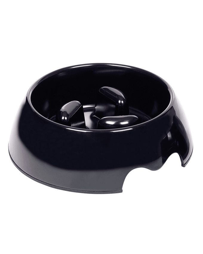 73487-06 NOBBY Anti-gulping bowl Black 22 x 7,5 cm, 750 ml -  - PetsOffice