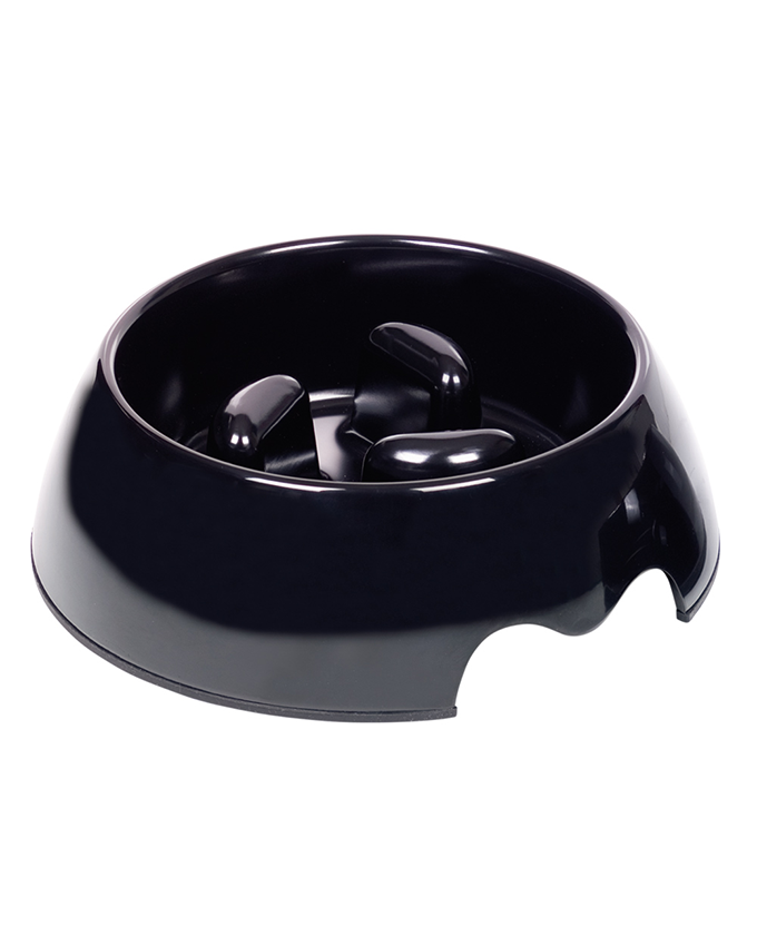 73487-06 NOBBY Anti-gulping bowl Black 22 x 7,5 cm, 750 ml -  - PetsOffice