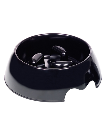 73487-06 NOBBY Anti-gulping bowl Black 22 x 7,5 cm, 750 ml -  - PetsOffice