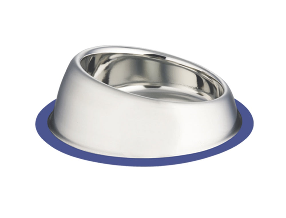 73516 NOBBY Stainless steel bowl SLOPE, anti slip  0,95 L 18,0 cm -  - PetsOffice