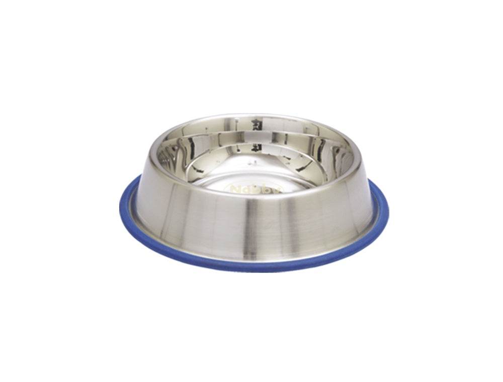 73542 NOBBY Dog Stainless steel bowl, anti slip 0,45 L 19,5 cm -  - PetsOffice