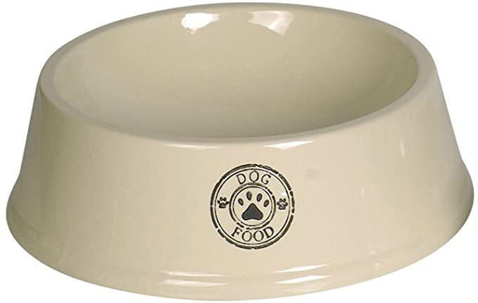 73704 NOBBY Dog ceramic bowl "STAMP" creme Ø27,5 X 9,0 cm -  - PetsOffice