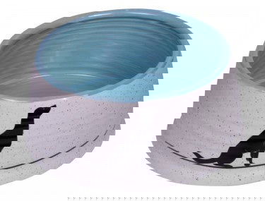 73756 NOBBY Ceramic bowl "Luna" light grey/blue Ø 15 cm x 6,5 cm; 600 ml -  - PetsOffice