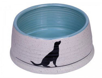 73756 NOBBY Ceramic bowl "Luna" light grey/blue Ø 15 cm x 6,5 cm; 600 ml -  - PetsOffice