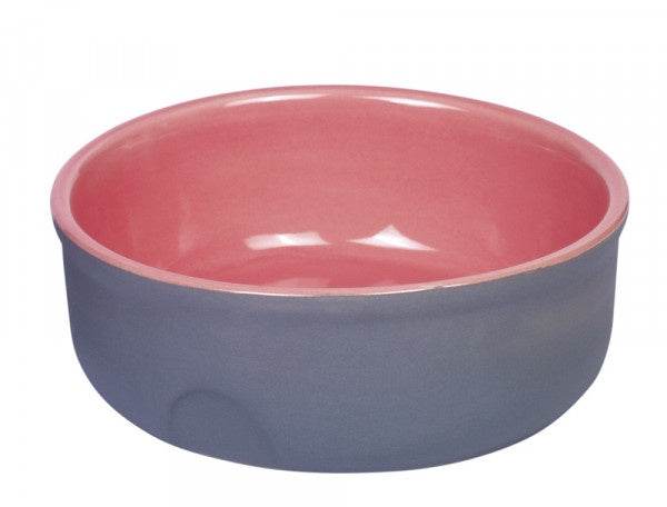 73764 NOBBY Ceramic bowl "Feed" grey/salmon Ø 13 x 5 cm; 250 ml