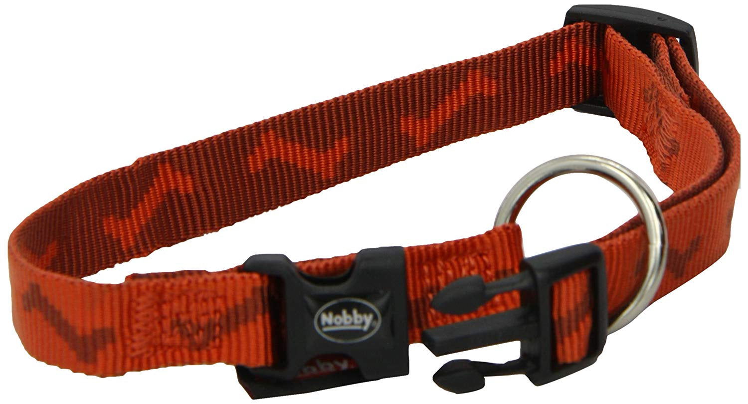 74751-80 NOBBY Collar "Soft Bone" terracotta l: 50-65 cm; w: 25 mm -  - PetsOffice