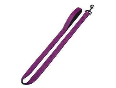 74785-38 NOBBY Leash "Classic Reflect SOFT" purple/black l: 120 cm; w: 10/15 mm -  - PetsOffice