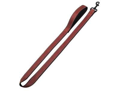 74786-80 NOBBY Leash "Classic Reflect SOFT" terracotta/black l: 120 cm; w: 15/20 mm -  - PetsOffice