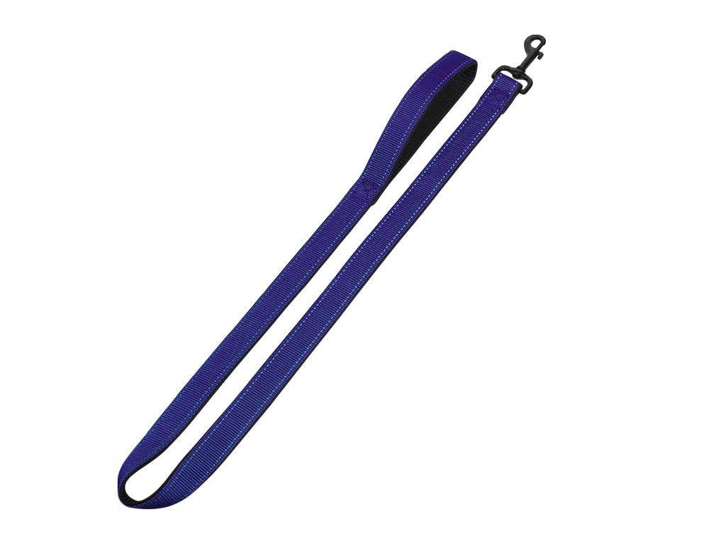 74788-06 NOBBY Leash "Classic Reflect SOFT" blue/black  L: 120 cm, B: 25 mm -  - PetsOffice