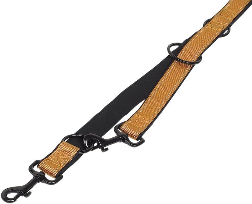 74790-08 NOBBY Training leash "Classic Reflect SOFT" gold/black l: 200 cm; w: 15/20 mm -  - PetsOffice