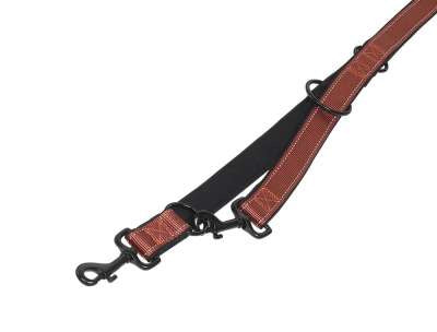 74791-80 NOBBY Training leash "Classic Reflect SOFT" terracotta/black l: 200 cm; w: 20/25 mm -  - PetsOffice