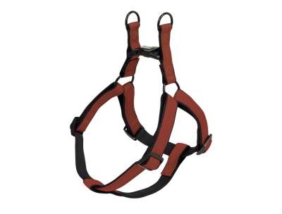 74793-80 NOBBY Harness "Classic Reflect SOFT" terracotta/black chest: 30-40 cm; w: 10/15 mm - PetsOffice