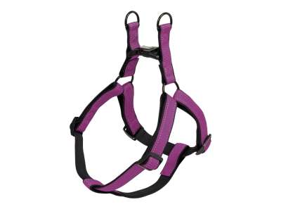 74794-38 NOBBY Harness "Classic Reflect SOFT" purple/black chest: 40-56 cm; w: 15/20 mm - PetsOffice