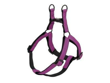 74795-38 NOBBY Harness "Classic Reflect SOFT" purple/black chest: 50-72 cm; w: 20/25 mm -  - PetsOffice