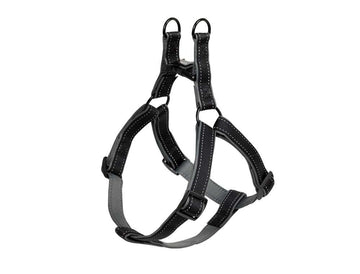 74795-42 NOBBY Harness "Classic Reflect SOFT" grey/black chest: 50-72 cm; w: 20/25 mm -  - PetsOffice