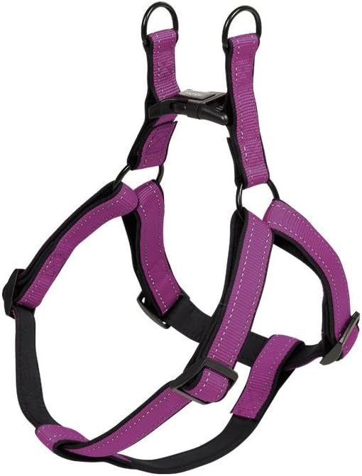 74796-38 NOBBY Harness "Classic Reflect SOFT" purple/black chest: 60-86 cm; w: 25/30 mm -  - PetsOffice