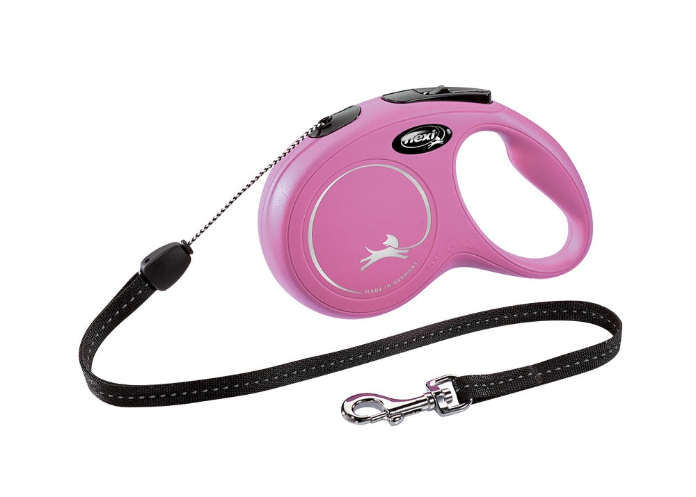 76917 Flexi NEW CLASSIC S Cord pink CORD 8m -  - PetsOffice