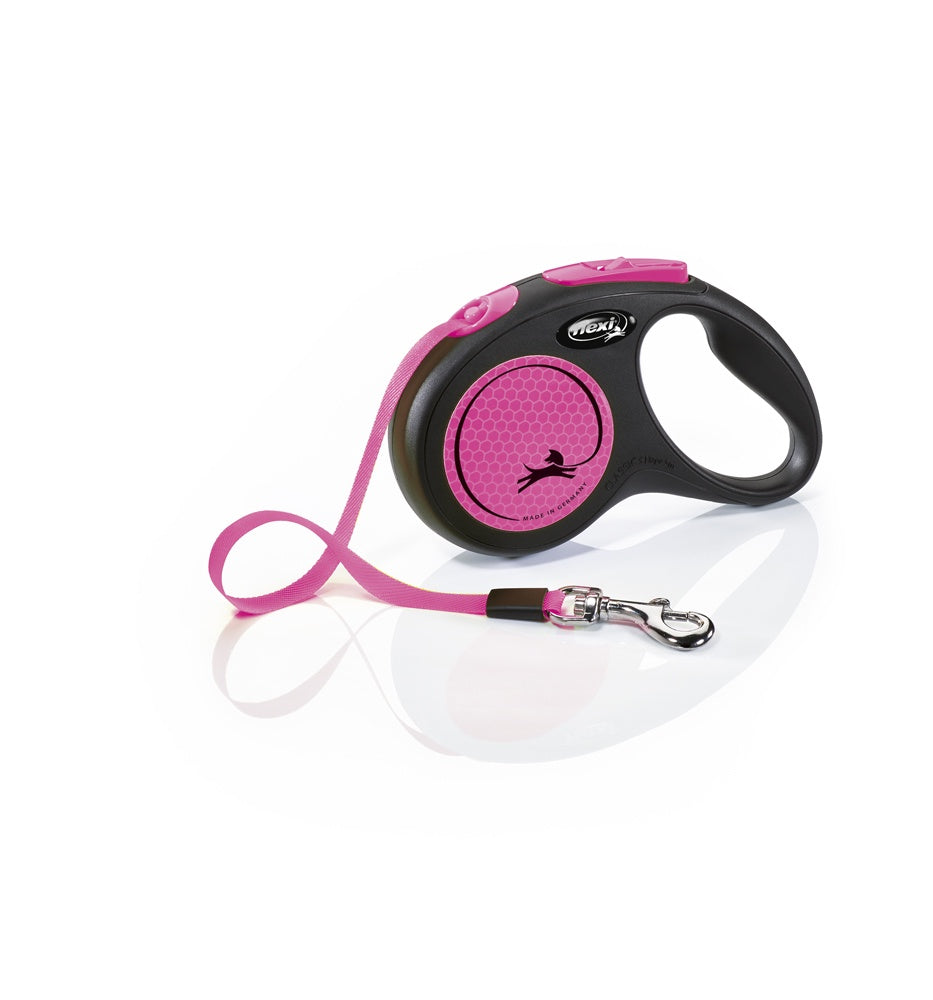 76998 Flexi NEW NEON S neon-pink TAPE 5m / TAPE 5 m -  - PetsOffice