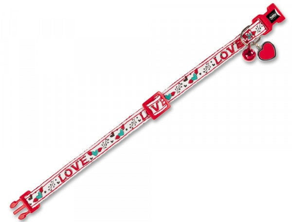77907 NOBBY  Cat collar "LOVE" white/red -  - PetsOffice