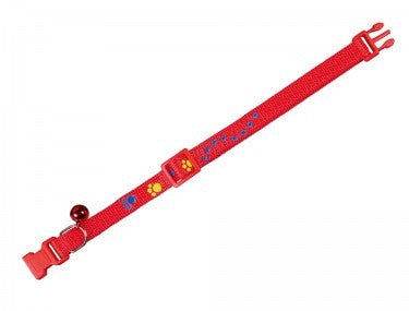 78003-01 NOBBY Cat collar with paw print red -  - PetsOffice