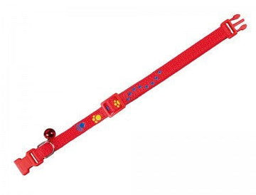 78003-01 NOBBY Cat collar with paw print red -  - PetsOffice