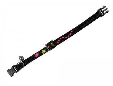 78003-05 NOBBY Cat collar with paw print black -  - PetsOffice