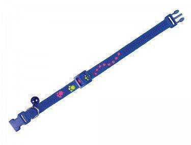 78003-06 NOBBY Cat collar with paw print blue -  - PetsOffice