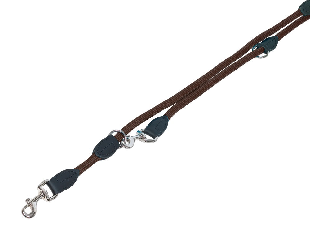 78188-23 NOBBY Training leash "FUN ROYAL" brown l: 200 cm; w: 13 mm -  - PetsOffice