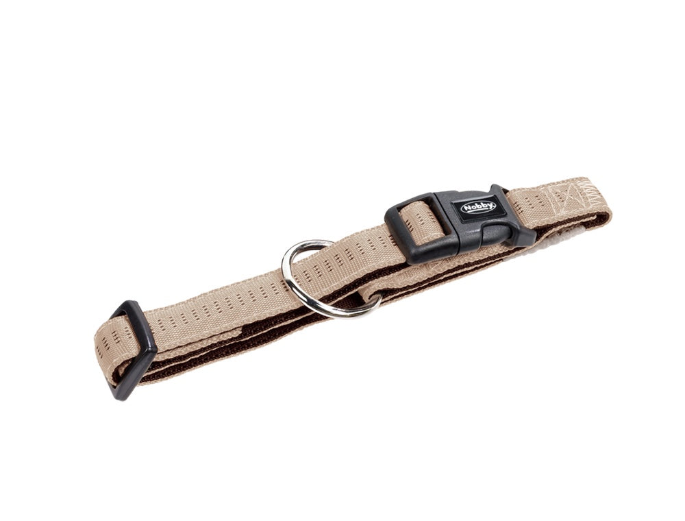78512-83 NOBBY Collar "Soft Grip" beige-chocolate l: 40/55 cm; w: 25 mm -  - PetsOffice