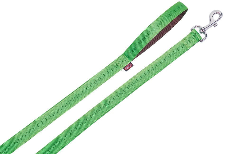 78514-84 NOBBY Leash "Soft Grip" light green / brown l: 120 cm; w: 15 mm -  - PetsOffice