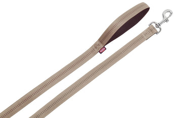 78516-83 NOBBY Leash "Soft Grip" beige-chocolate l: 120 cm; w: 25 mm -  - PetsOffice