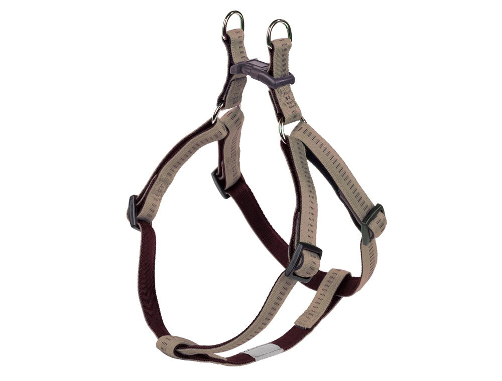 78521-83 NOBBY Harness "Soft Grip" beige-chocolate chest: 50/72 cm; w: 20 mm -  - PetsOffice