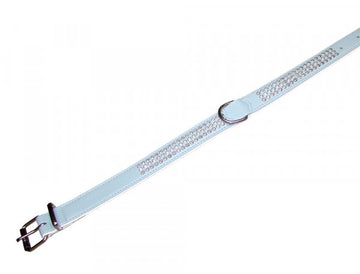 78706-32 NOBBY Collar "Crystal" tripple row light blue/white 47 cm (35-41 cm); 22/24 mm