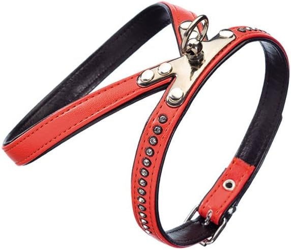 78712-60 NOBBY Harness "Crystal" terracotta/black chest: 35 cm; w: 12/14 mm -  - PetsOffice