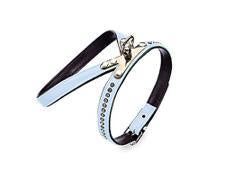 78714-32 NOBBY Harness "Crystal" light blue/white chest: 45 cm; w: 12/14 mm -  - PetsOffice