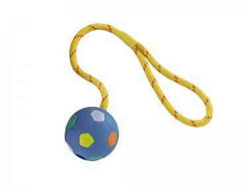 79025 NOBBY Rubber ball with rope / 6,5 cm / farbig sortiert -  - PetsOffice
