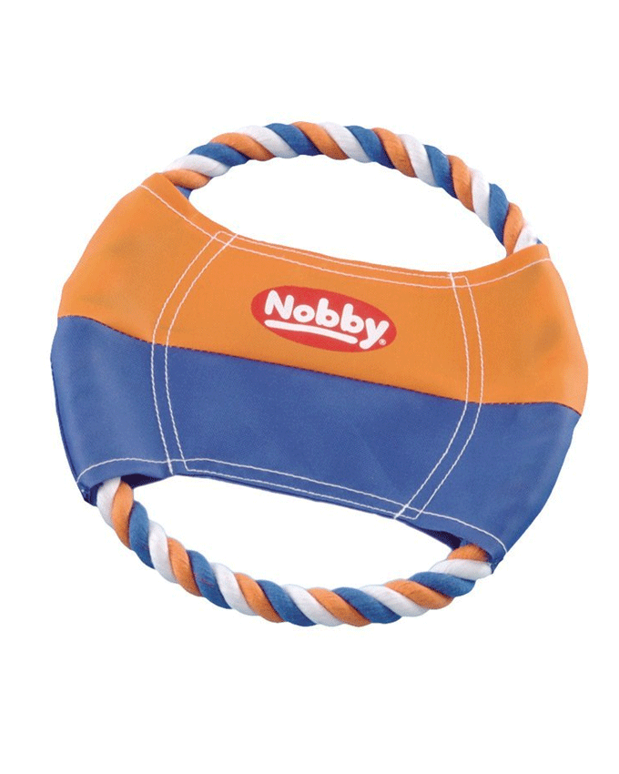 79315 NOBBY Nylon frisbee with ring made of cotton -  - PetsOffice