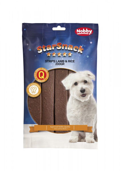79771 NOBBY StarSnack Strips "Lamb & Rice"  bag; 20 pieces - PetsOffice