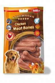 70080 NOBBY CHICKEN MEAT BONES pressed bone small 8 pcs,approx. 6 cm, approx. 136 g