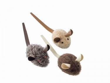 80160 NOBBY Plush mouse with leather tail -  - PetsOffice