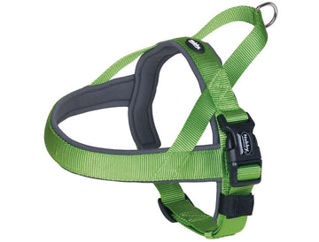80535-39 NOBBY NORWEGIAN Harness "Classic Preno" neon green/grey L: 75-98 cm + 62 cm; W: 40/45 mm - PetsOffice