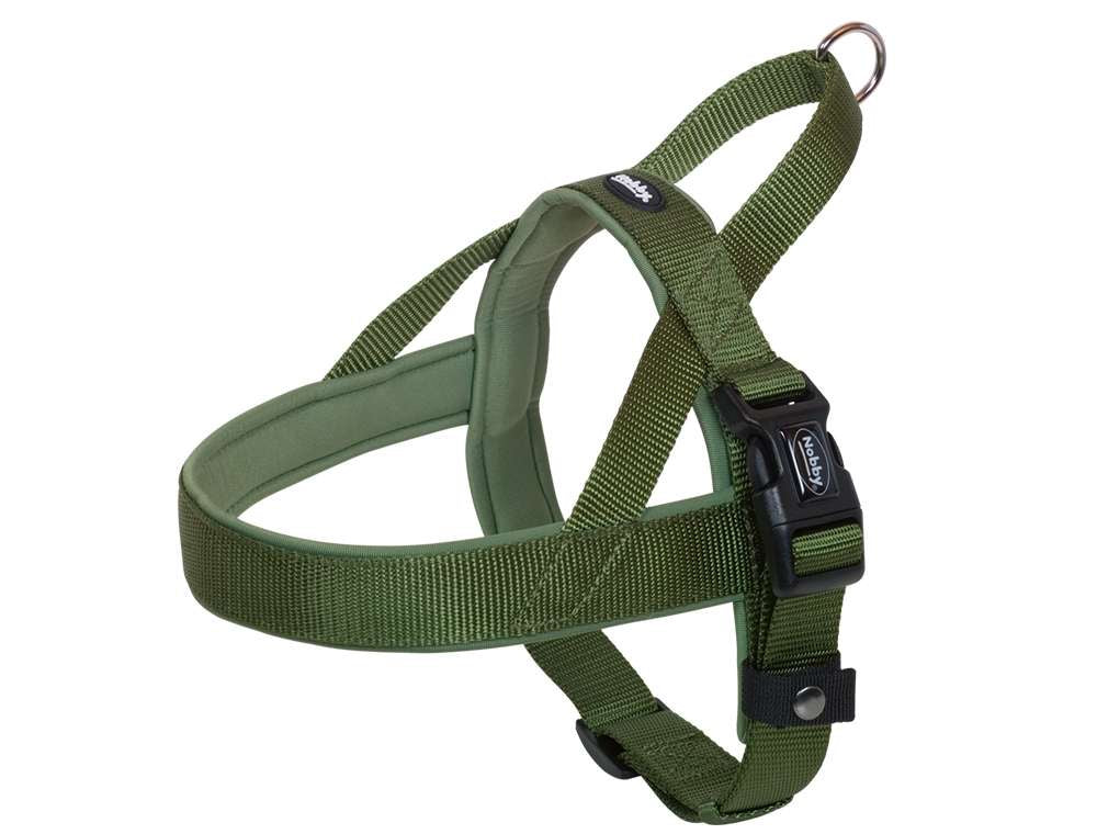 80535-50 NOBBY NORWEGIAN Harness "Classic Preno" forest L: 75-98 cm + 62 cm; W: 40/45 mm