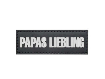 80592 NOBBY Velcro sticker PAPAS LIEBLING  Set 2 pcs; 3 x 9 cm