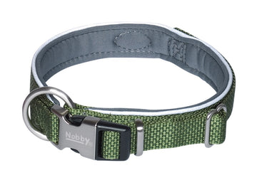 80628-79 NOBBY Collar "Classic Preno Royal" olive green L: 28-34 cm; W: 15/20 mm