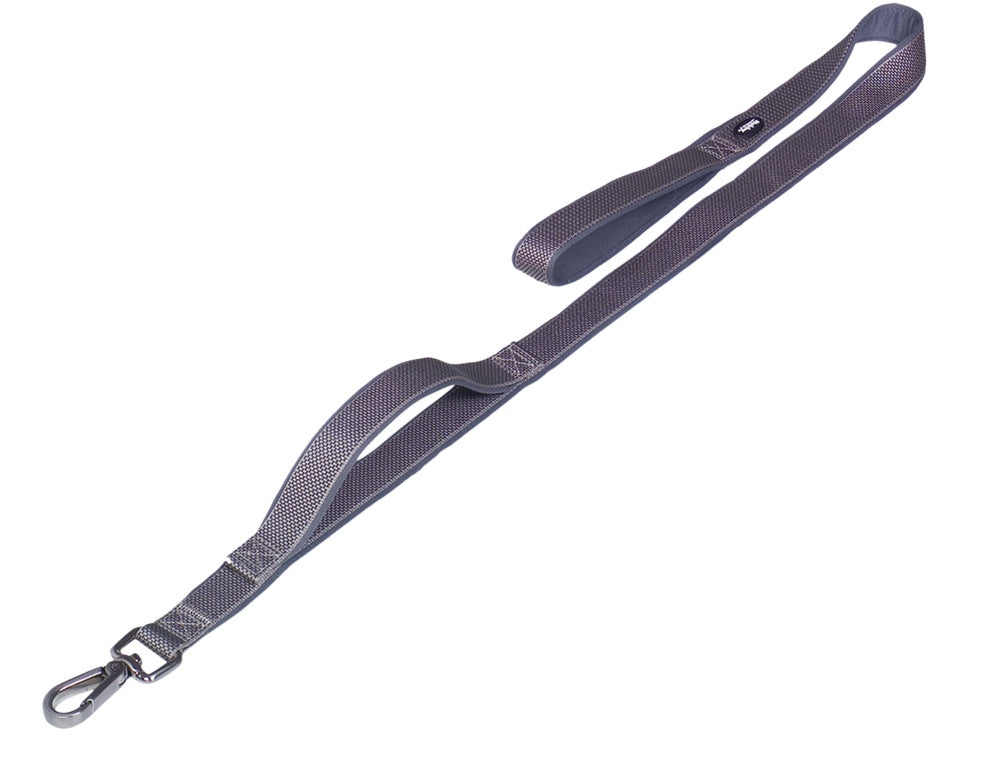 80635-42 NOBBY Leash with traffic Loop "Classic Preno Royal" grey L: 120 cm; W: 25/35 mm -  - PetsOffice