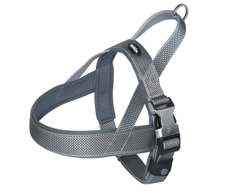 80643-42 NOBBY Norwegian Harness "Classic Preno Royal" grey L: 75-98 cm + 62 cm; W: 40/45 mm -  - PetsOffice