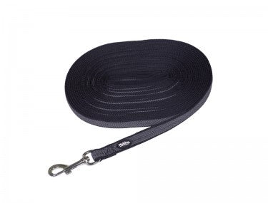 80645-05 NOBBY Tracking leash "Anti-Slip" black L: 10 m; W: 17 mm -  - PetsOffice