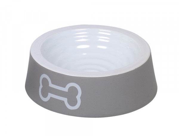 82322 NOBBY Ceramic bowl "Big Bone" grey Ø 20 x 6 cm, 0,45 l